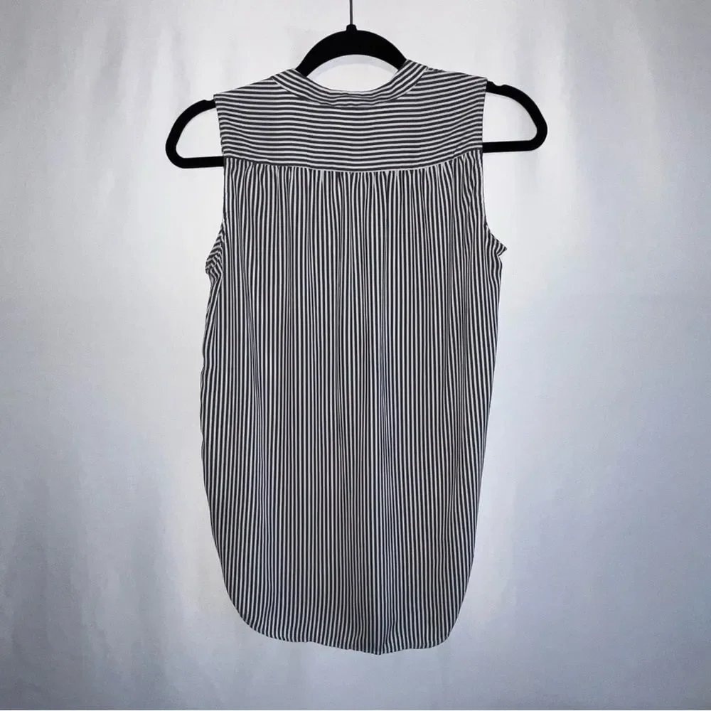 Loft Grey & White Striped Tank Top - Picture 7 of 7